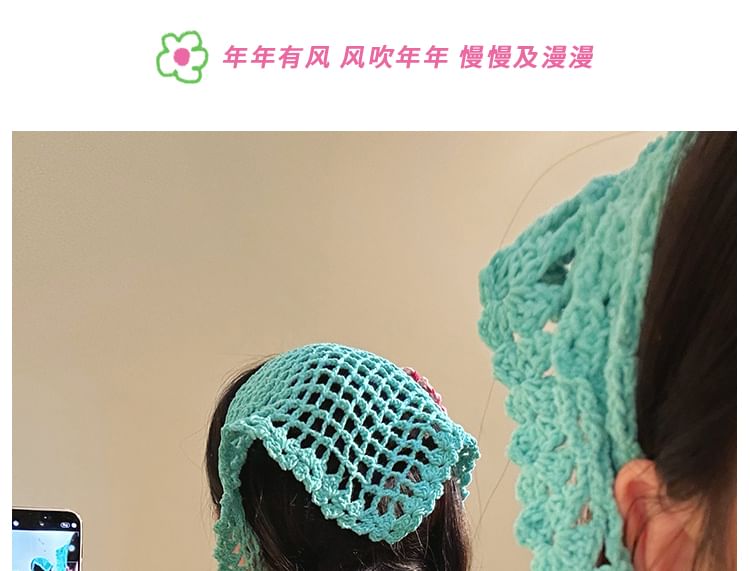 Floral Head Triangle Scarf