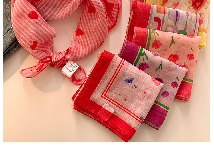 Linen Cotton Scarf (Various Print Designs) Head