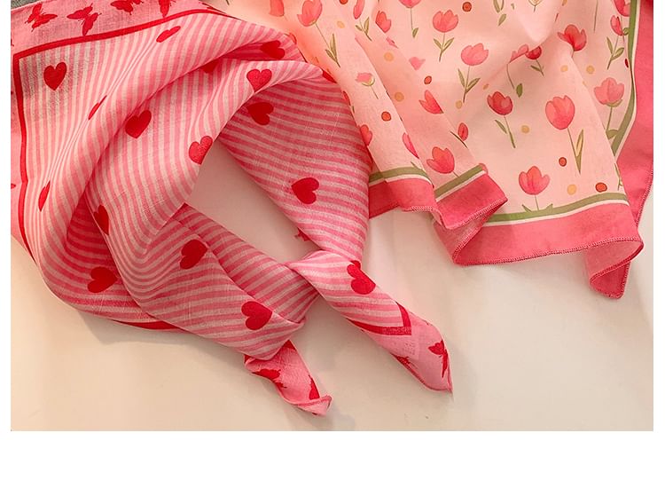 Linen Cotton Scarf (Various Print Designs) Head