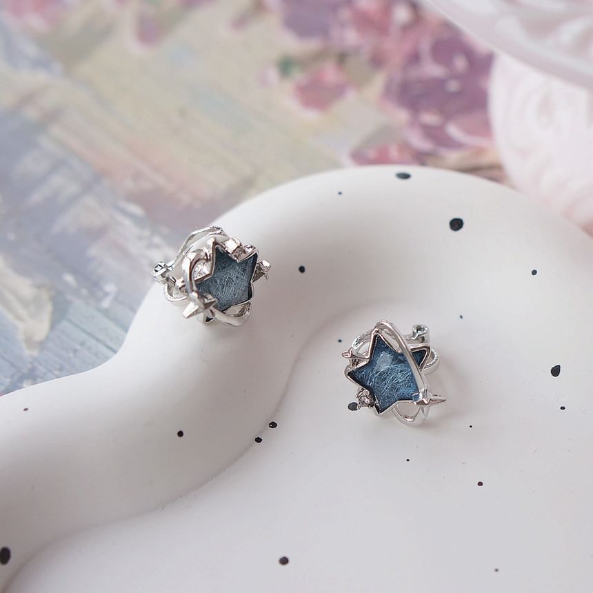 Clip Star Earring On Stud /
