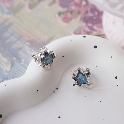 Clip Star Earring On Stud /