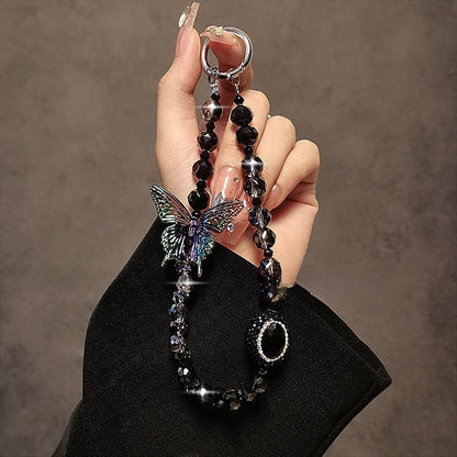Phone Butterfly Faux Crystal Strap