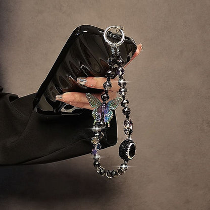 Phone Butterfly Faux Crystal Strap