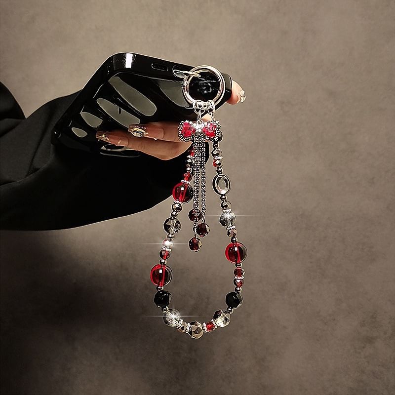 Bow Phone Faux Crystal Strap