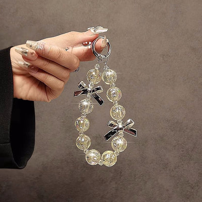 Bow Phone Crystal Strap Faux