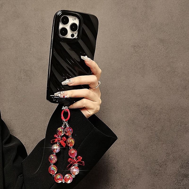 Bow Phone Crystal Strap Faux