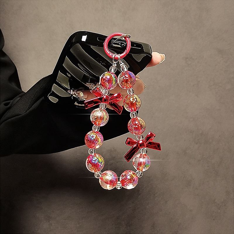 Bow Phone Crystal Strap Faux