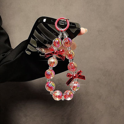 Bow Phone Crystal Strap Faux