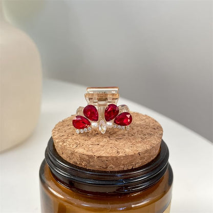 Hair Claw Acrylic Rhinestone Pearl Faux