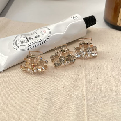 Hair Claw Acrylic Rhinestone Pearl Faux