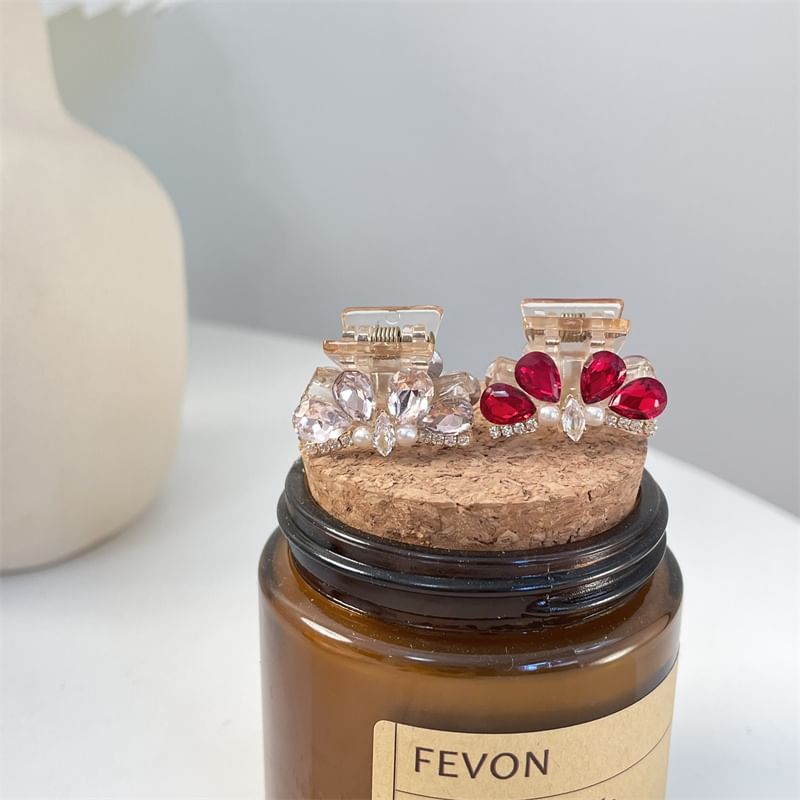 Hair Claw Acrylic Rhinestone Pearl Faux