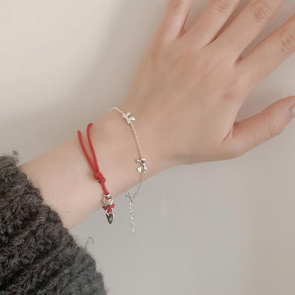 925 Silver / Bow Bracelet String Sterling