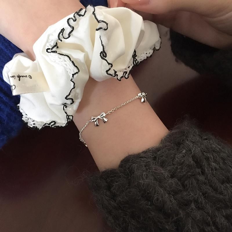 925 Silver / Bow Bracelet String Sterling