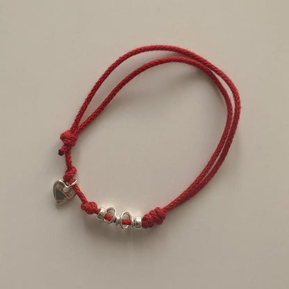 925 Silver / Bow Bracelet String Sterling