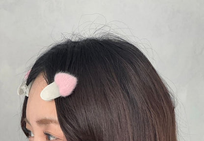Fluffy Clip Heart Hair Set