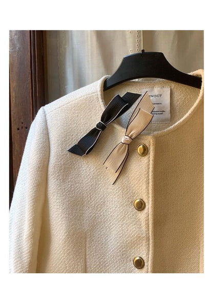 Hair Set Contrast Clip Trim Bow /