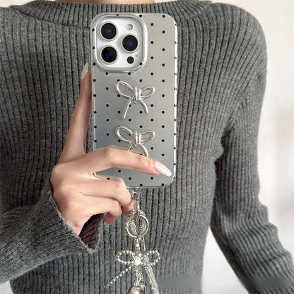 Polka Strap Set / Phone Bow Case Dot
