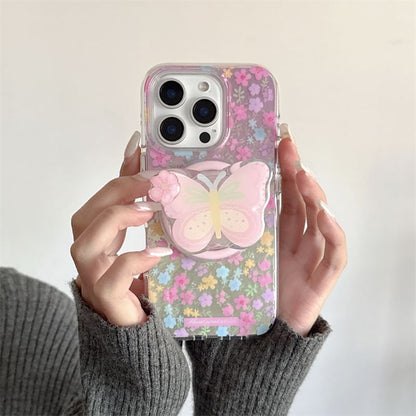 Magnetic (Compatible Floral with Phone MagSafe) Print Case
