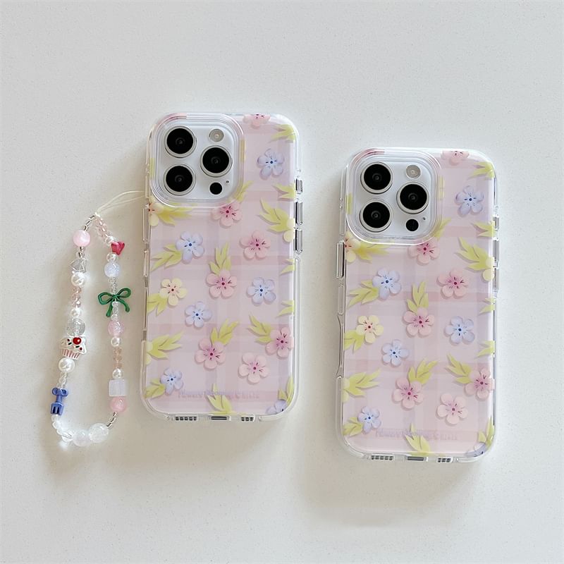 Set / Phone Floral Case Strap