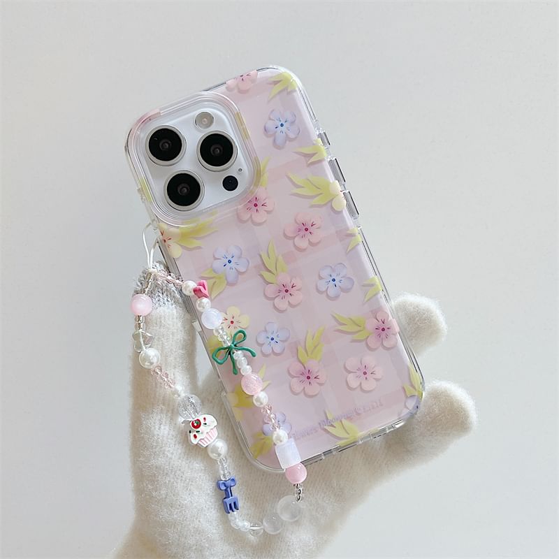 Set / Phone Floral Case Strap