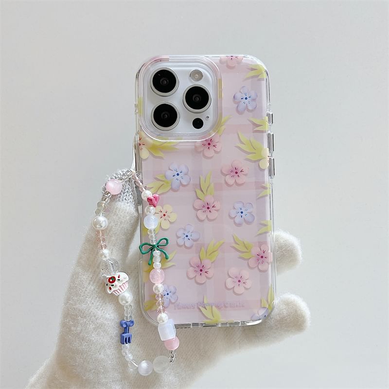 Set / Phone Floral Case Strap