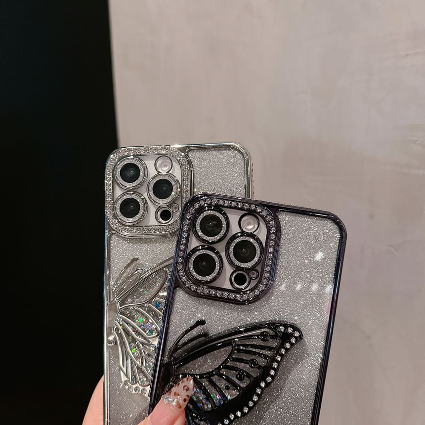 Phone Stand Case Butterfly Embellished