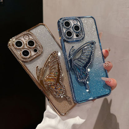 Phone Embellished Case Stand Butterfly