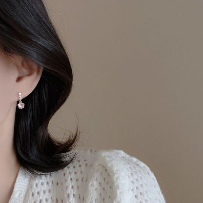 Alloy Dangle Rhinestone Star Earring