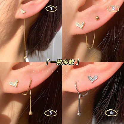 Alloy Heart Earring Dangle