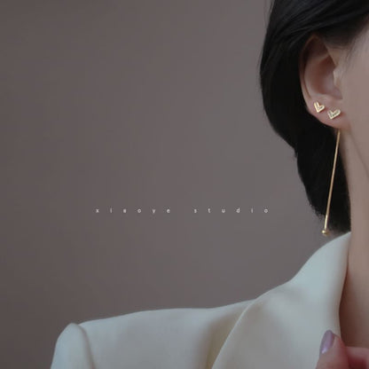 Alloy Heart Earring Dangle