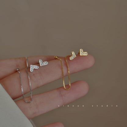 Alloy Heart Earring Dangle