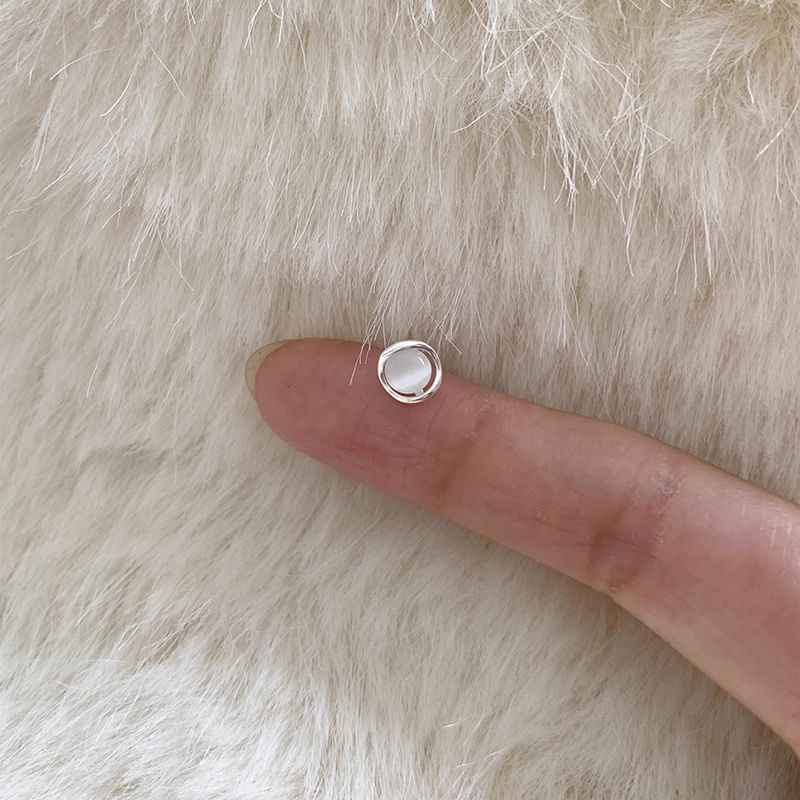 Stud Alloy Faux Cat Earring Stone Eye