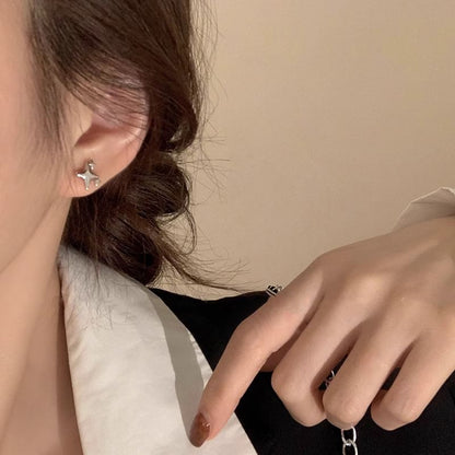 Earring Asymmetrical Alloy Star Stud