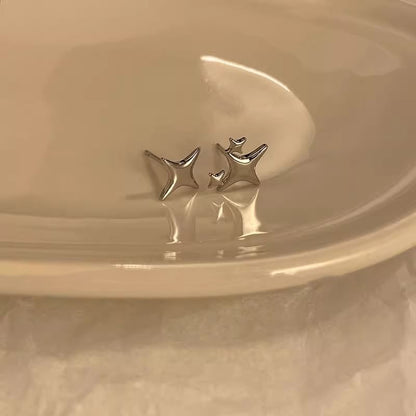 Earring Asymmetrical Alloy Star Stud