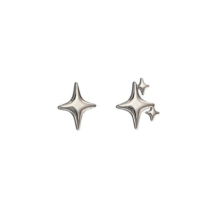 Earring Asymmetrical Alloy Star Stud
