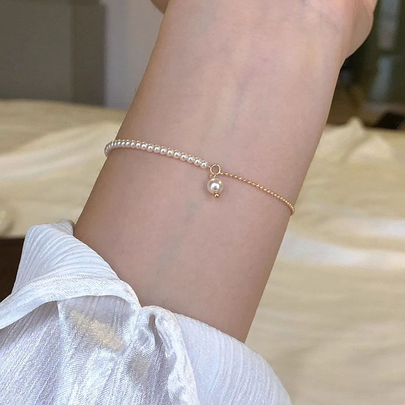 Alloy Pearl Faux Bracelet