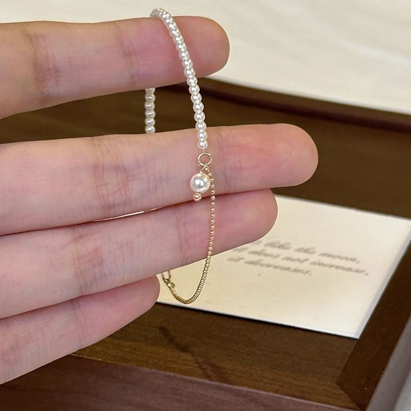 Alloy Pearl Faux Bracelet