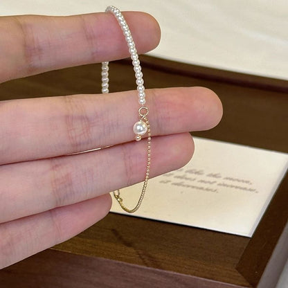 Alloy Pearl Faux Bracelet