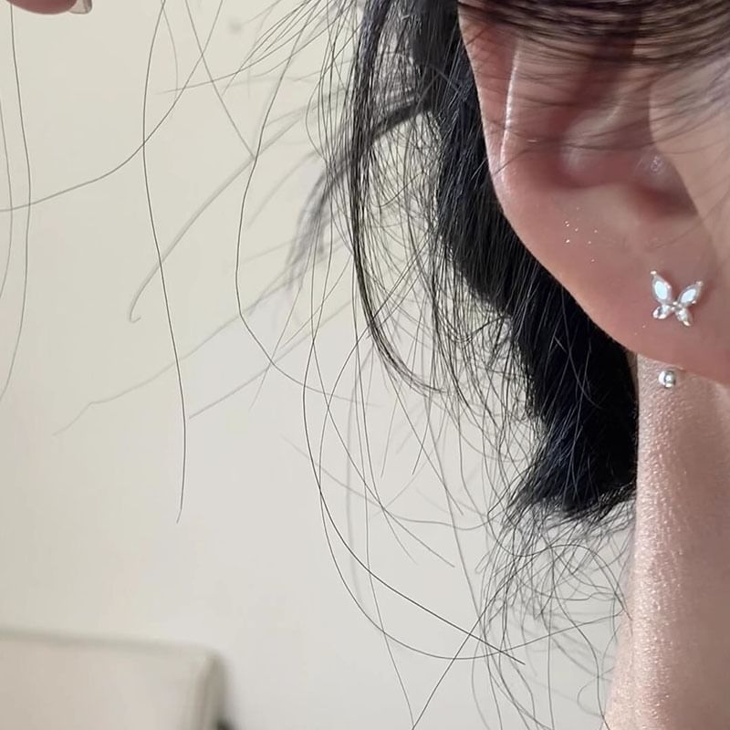 Jacket Alloy Rhinestone Ear Butterfly