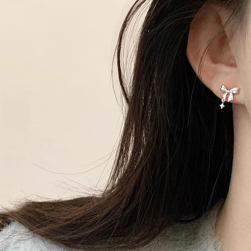 Alloy Bow Earring Drop