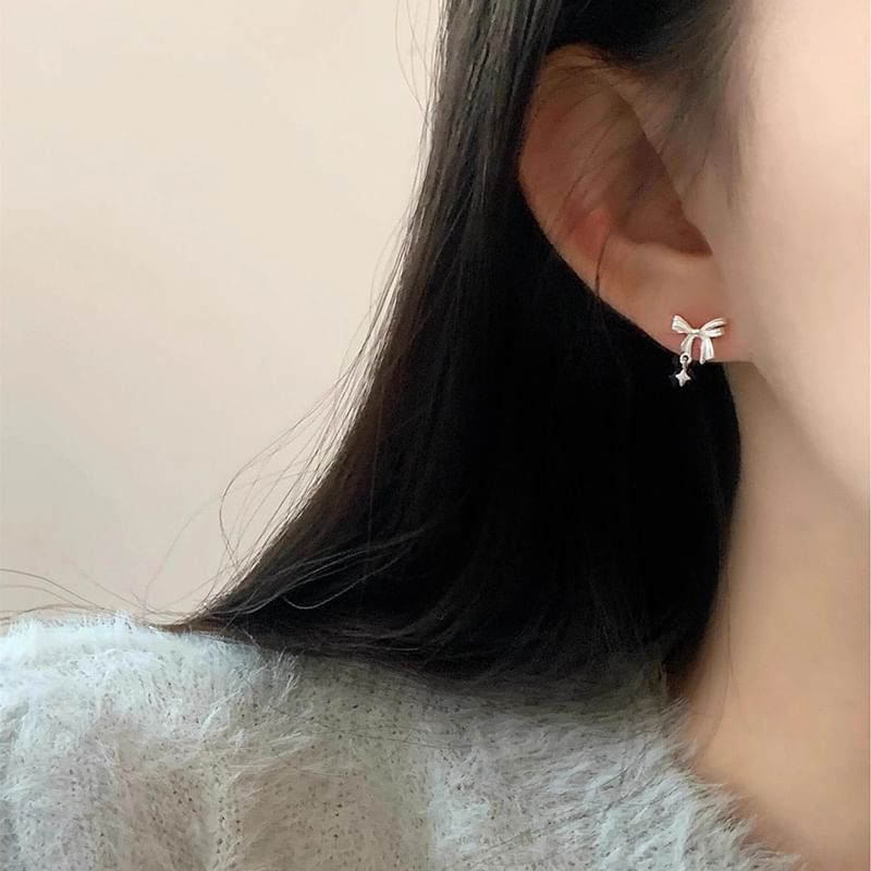 Alloy Bow Earring Drop