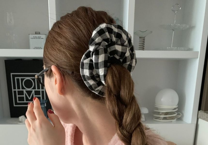 Scrunchie Plaid Padded