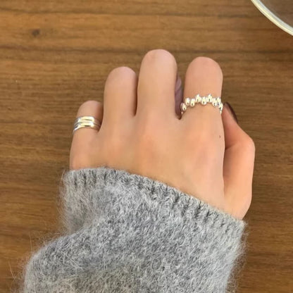 Sterling Silver 925 Open Ring Glossy