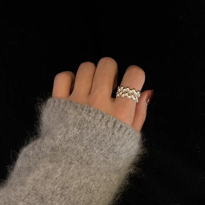 Sterling Silver 925 Open Ring Glossy