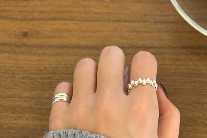 Sterling Silver 925 Open Ring Glossy