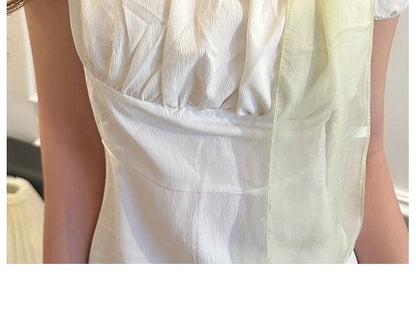 Mesh Applique Scarf Butterfly