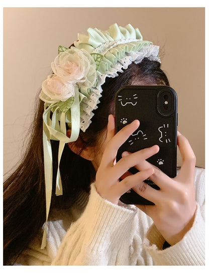 Headband Floral Ruffle
