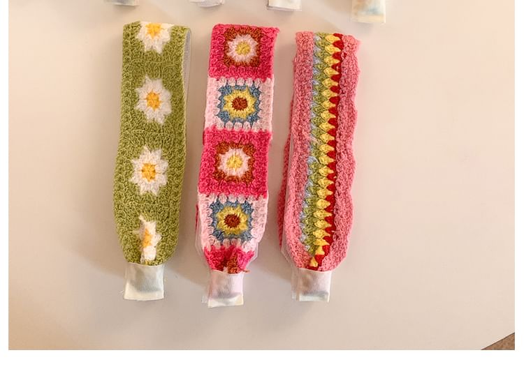 Crochet Patterned Wide Headband