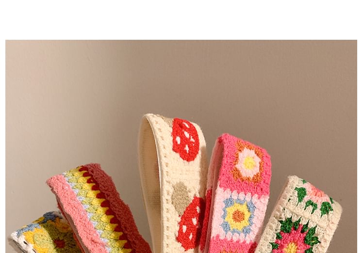 Crochet Patterned Wide Headband