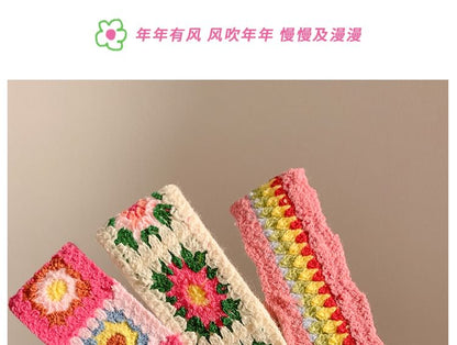 Crochet Patterned Wide Headband